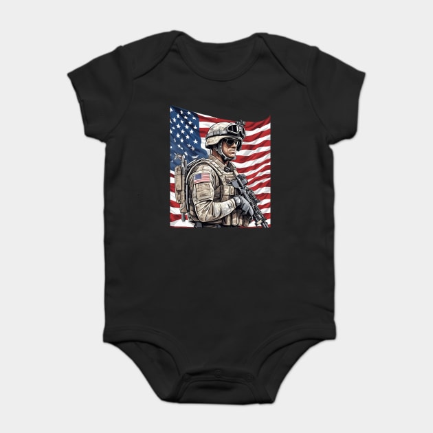 Delta Force Baby Bodysuit by animegirlnft